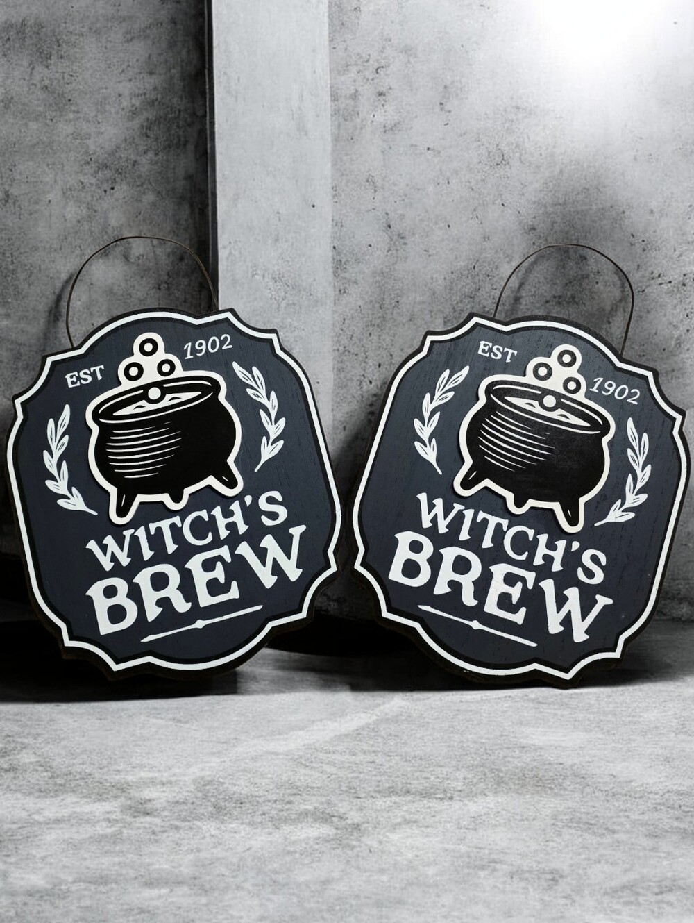 🧙🏻 Witches Brew Halloween Wooden Sign Decor